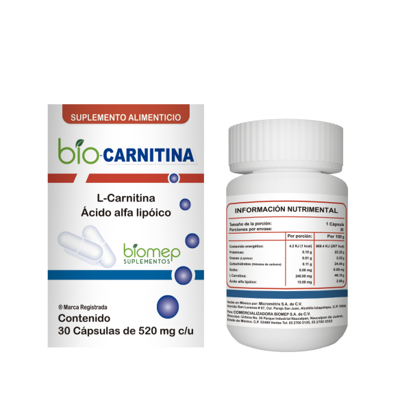 información nutrimental carnitina